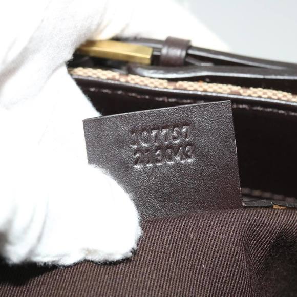 GUCCI Gg Canvas Tote Bag Canvas Leather Beige Brown 107757 Auth Ki3340 - Picture 11 of 16